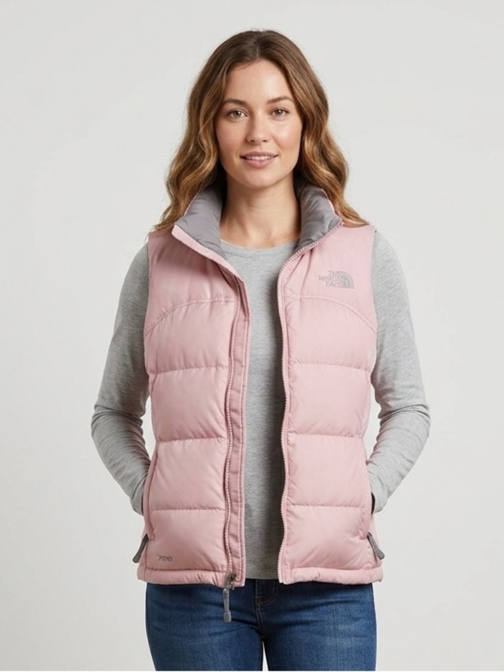 The North Face Sz S 700 Down Filled Pink Puffer Vest